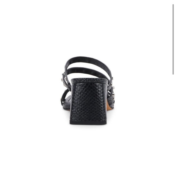 Dolce Vita Women’s Black Studded Marie Square Toe Block Heel - Picture 3 of 4